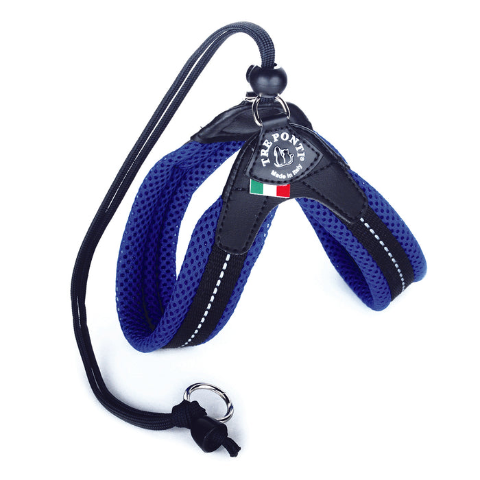 Easy Fit Liberta Blue Mesh Harness with No Escape Adjustable Closure