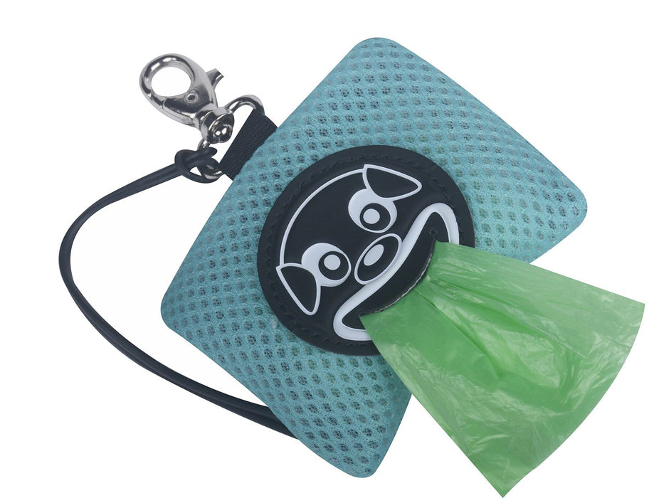 Mesh Smiley Dog Poo Bag Dispenser Mint